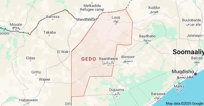 Somalia Map Gedo